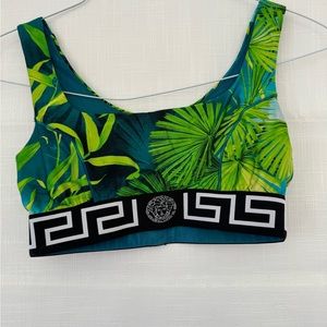 Versace jungle print sports bra